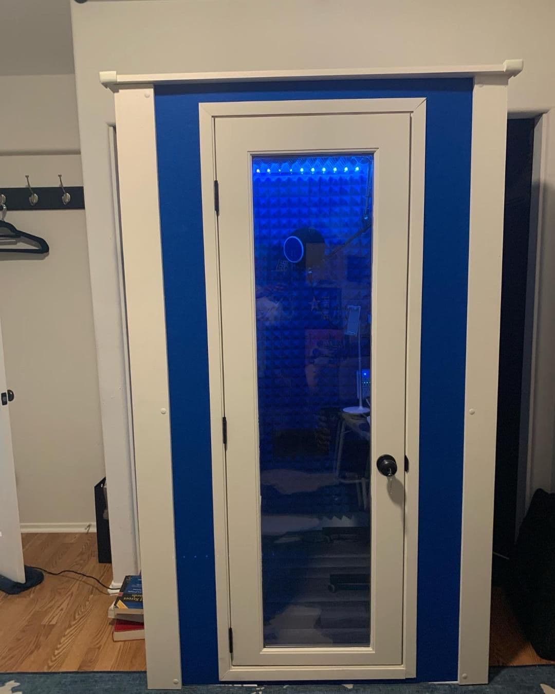 Custom Vocal Booth Installation with Stunning LED Lights image